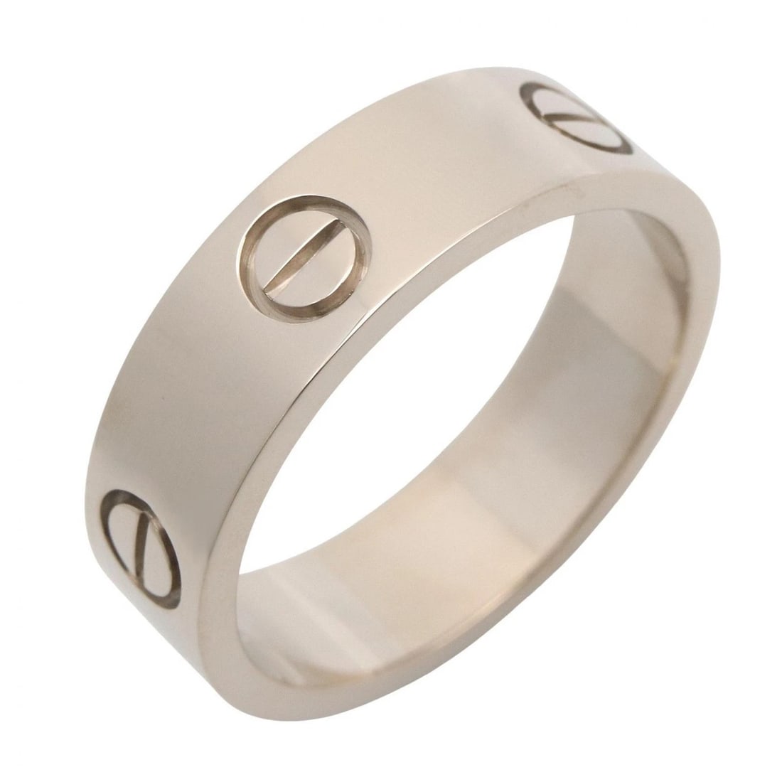 CARTIER LOVE RING 18KWG WHITE GOLD: CARTIER Love Ring 18KWG White Gold Brand: CARTIER Type/Style: Ring Material: K18WG?White Gold?, Color: Silver Size: US size 9 Accessories: None Accessories Notice: When purchasing pre-owned goods,