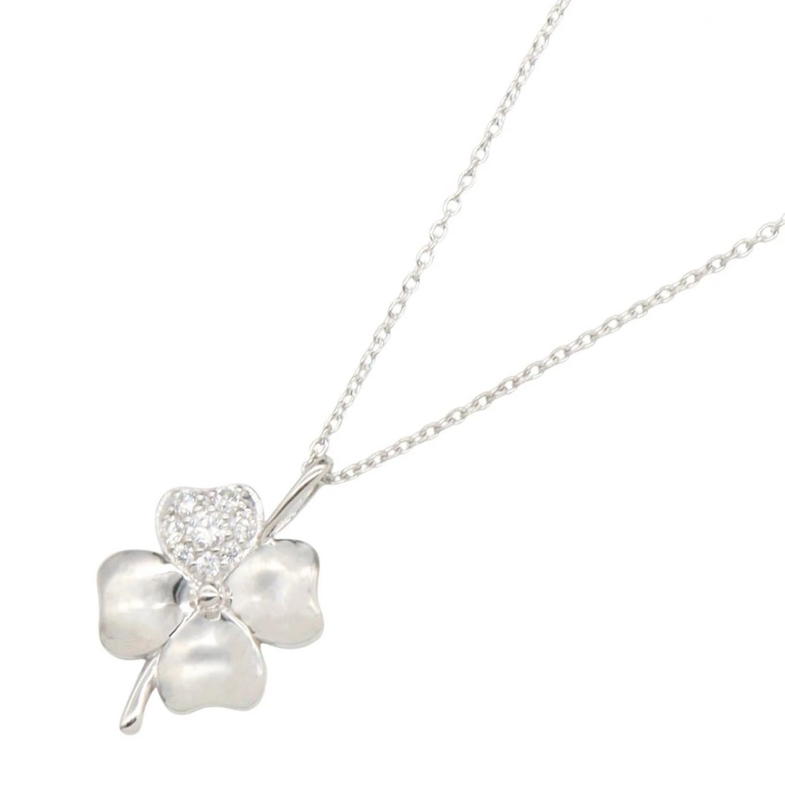 JEWELRY DIAMOND NECKLACE PENDANT PT900: JEWELRY Diamond Necklace Pendant Pt900 Brand: JEWELRY Type/Style: Necklace Material: Pt900 Platinum, Color: Silver Size: Size Neck rotation?46cm(18.1") Motif W?11mm x H?18mm(0.4" x 0.7") Accessories: