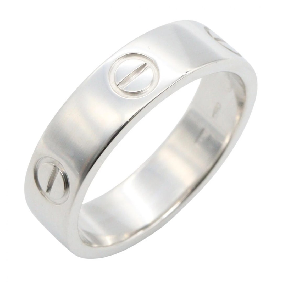 CARTIER LOVE RING 18KWG WHITE GOLD: CARTIER Love Ring 18KWG White Gold Brand: CARTIER Type/Style: Ring Material: K18WG?White Gold?, Color: Silver Size: US size 9 Accessories: None Accessories Notice: When purchasing pre-owne