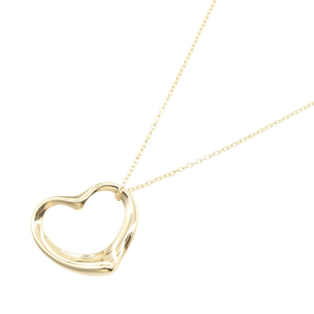 TIFFANY?CO OPEN HEART MEDIUM NECKLACE PENDANT: TIFFANY?CO Open Heart Medium Necklace Pendant Brand: TIFFANY?CO Type/Style: Necklace Material: K18 (Yellow Gold), Color: Gold Size: Size Neck rotation?40.5cm(15.9") Motif W?21mm x H?18mm(0.8" x 0.7") 