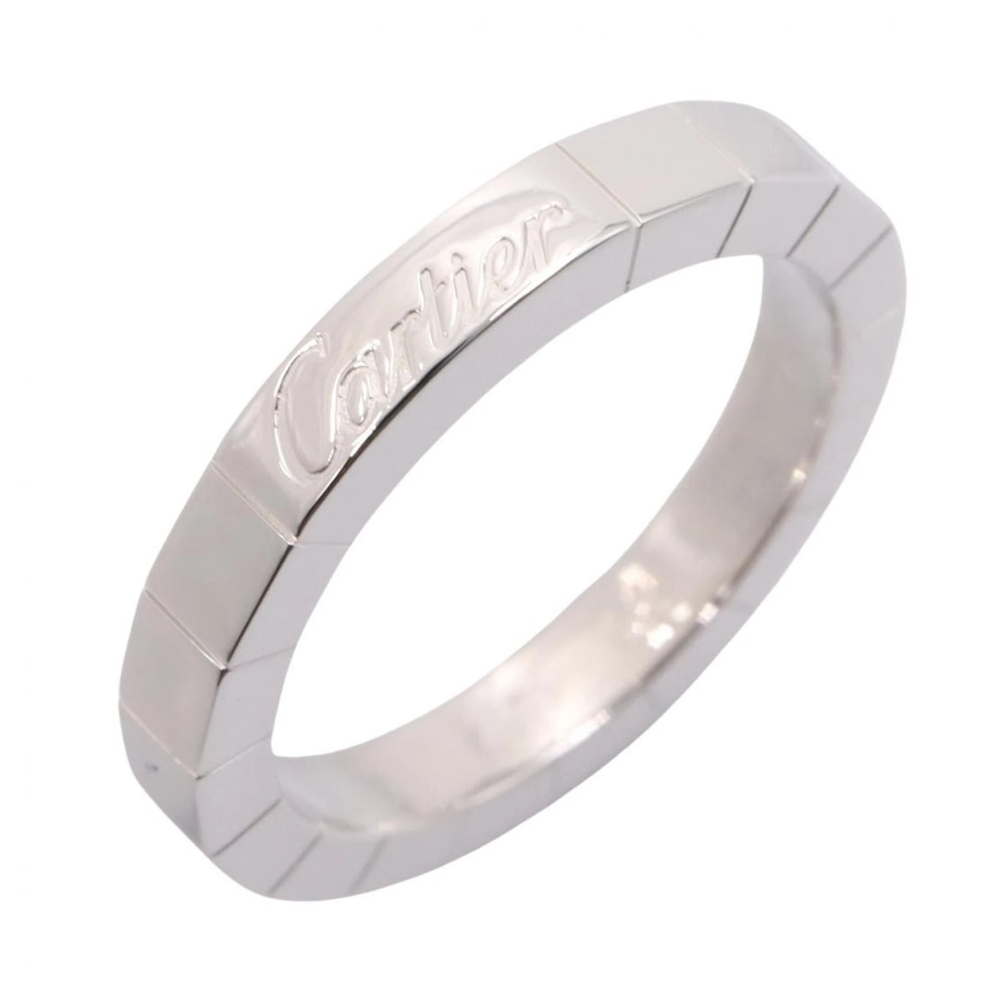 CARTIER LANIERE RING 18KWG WHITE GOLD: CARTIER Laniere Ring 18KWG White Gold Brand: CARTIER Type/Style: Ring Material: K18WG?White Gold?, Color: Silver Size: US size 4.5 Accessories: None Accessories Notice: When purchasing pre-owned