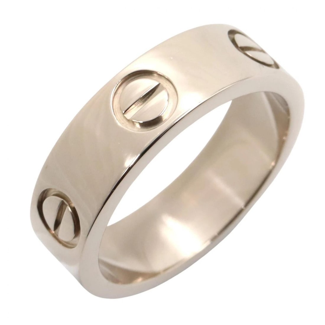 CARTIER LOVE RING 18KWG WHITE GOLD: CARTIER Love Ring 18KWG White Gold Brand: CARTIER Type/Style: Ring Material: K18WG?White Gold?, Color: Silver Size: US size 5.25 Accessories: None Accessories Notice: When purchasing pre-owned goods,