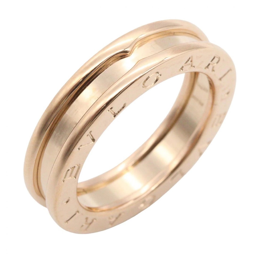 BVLGARI B-ZERO1 RING 1 BAND 18KPG: BVLGARI B-zero1 Ring 1 band 18KPG Brand: BVLGARI Type/Style: Ring Material: K18PG?Rose Gold?, Color: Gold Size: 5.5 - 5.75 US Accessories: None Accessories Notice: When purchasing pre-owned goods,