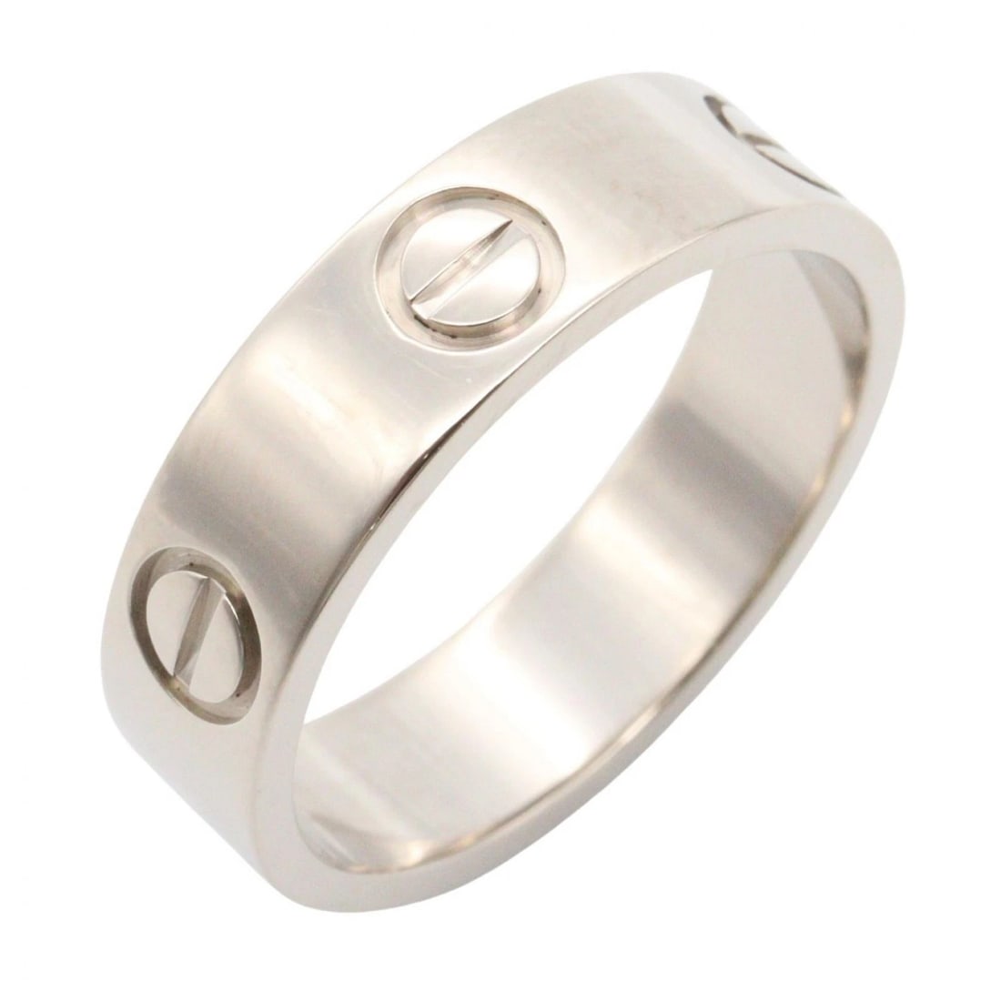CARTIER LOVE RING 18KWG WHITE GOLD: CARTIER Love Ring 18KWG White Gold Brand: CARTIER Type/Style: Ring Material: K18WG?White Gold?, Color: Silver Size: US size 6.75 Accessories: None Accessories Notice: When purchasing pre-owned goods,