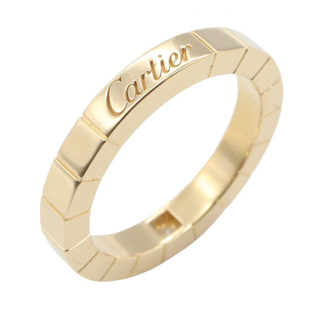 CARTIER LANIERE 1PD DIAMOND RING: CARTIER Laniere 1PD Diamond Ring Brand: CARTIER Type/Style: Ring Material: K18 (Yellow Gold), Color: Gold Size: US size 4.5 Accessories: None Accessories Notice: When purchasing pre-owned