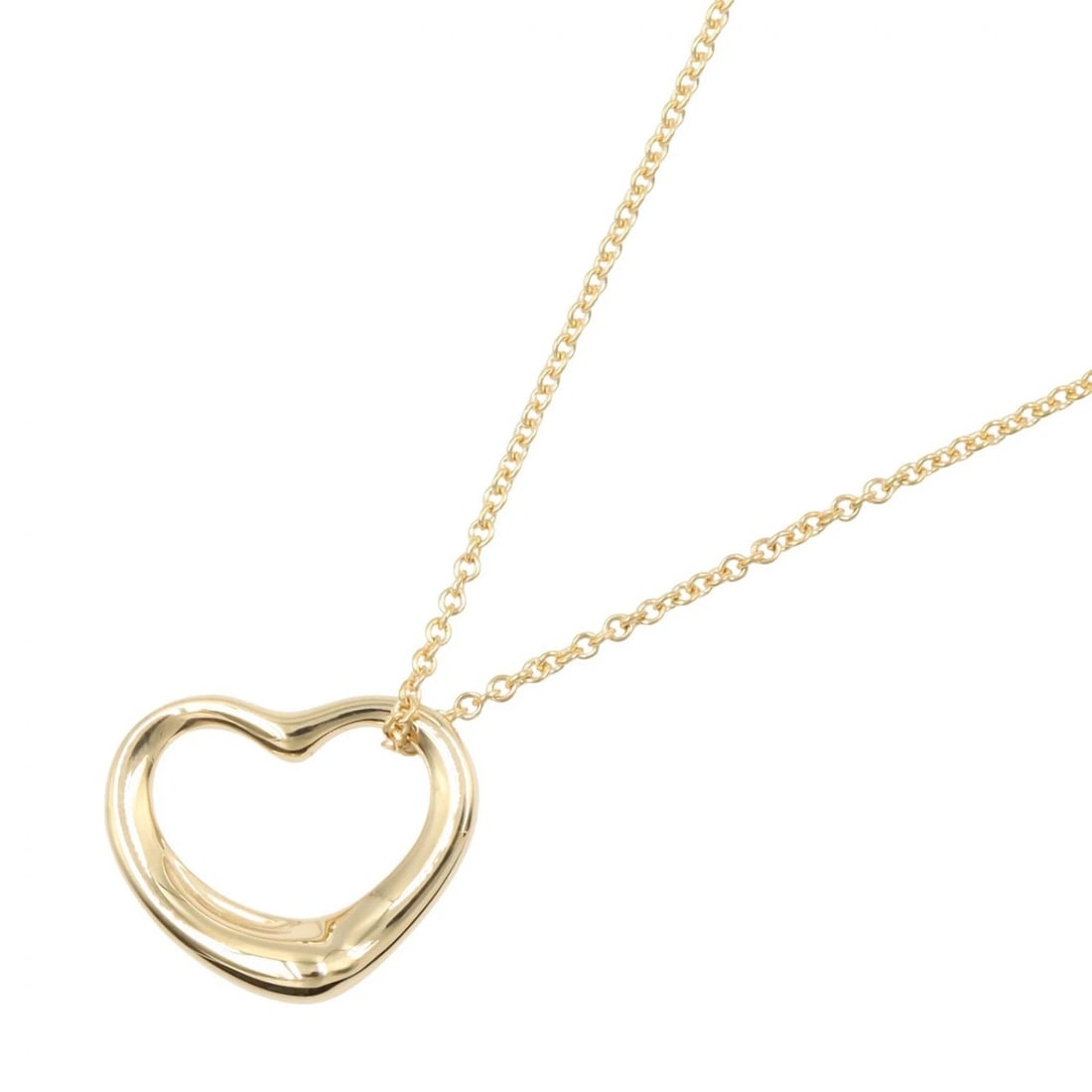 TIFFANY?CO OPEN HEART SMALL NECKLACE PENDANT: TIFFANY?CO Open Heart Small Necklace Pendant Brand: TIFFANY?CO Type/Style: Necklace Material: K18 (Yellow Gold), Color: Gold Size: Size Neck rotation?40cm(15.7") Motif W?15mm x H?13mm(0.6" x 0.5")