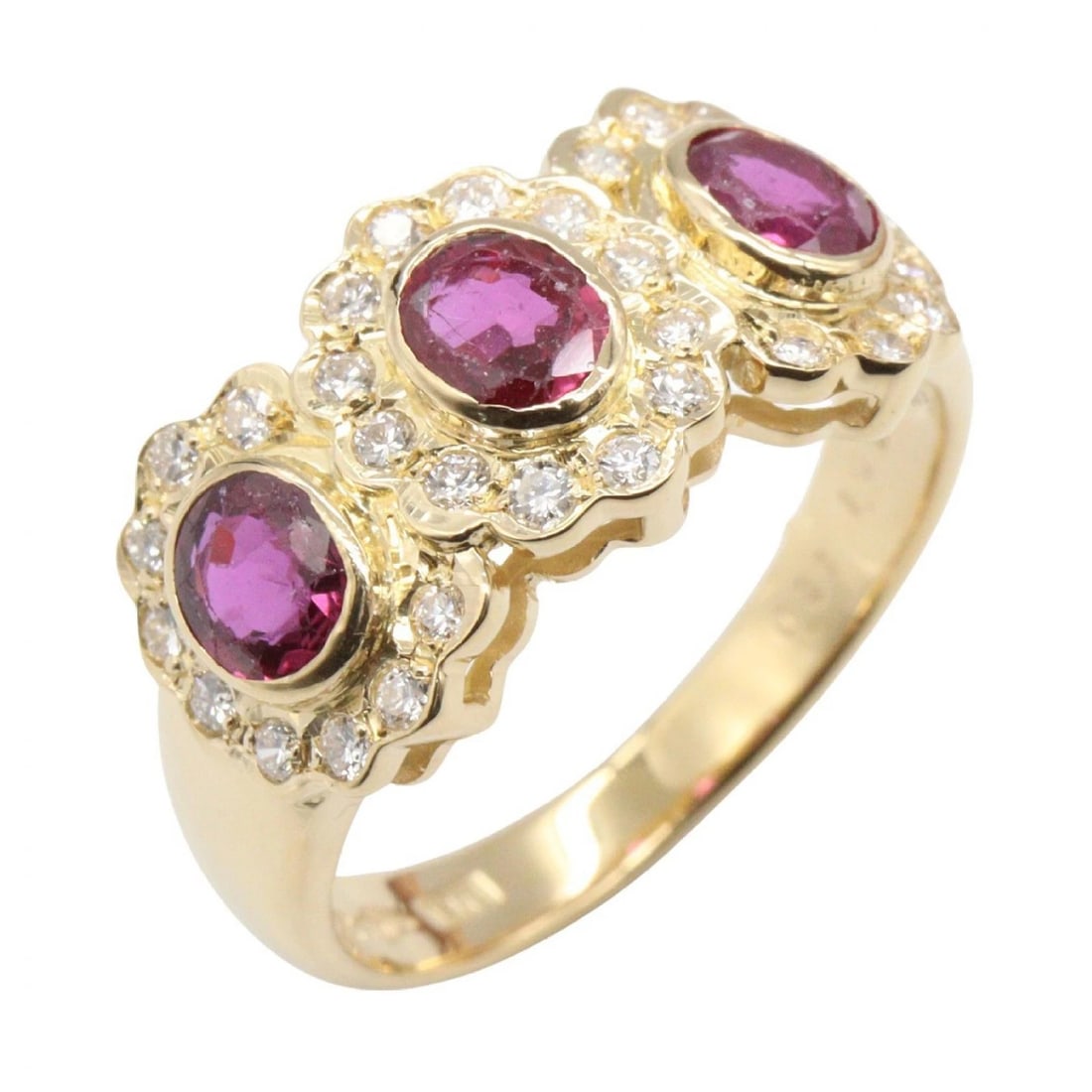 JEWELRY RUBY DIAMOND RING 18KYG (1 of 4)