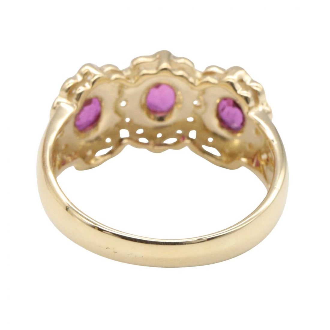 JEWELRY RUBY DIAMOND RING 18KYG - 3