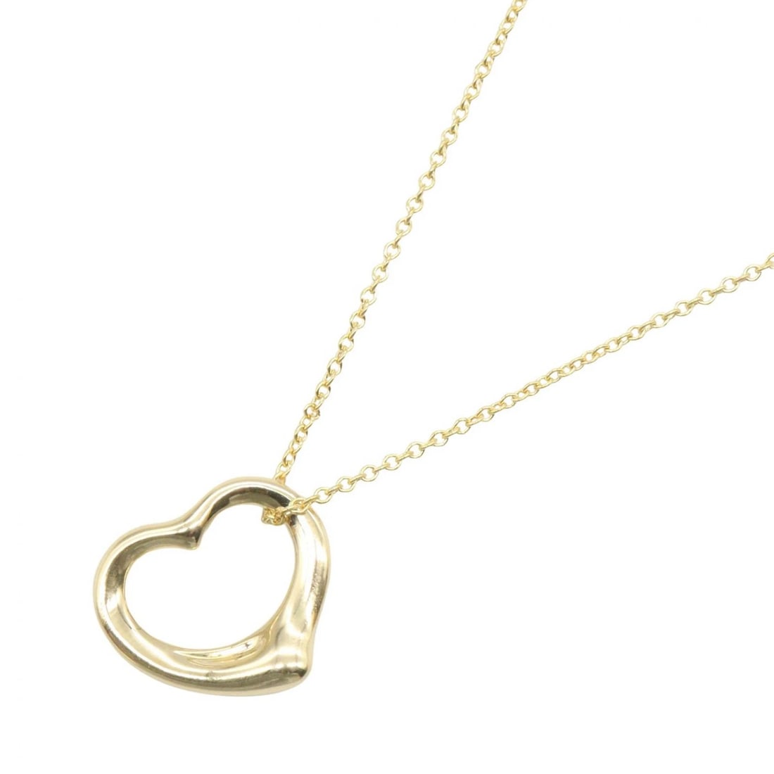 TIFFANY?CO OPEN HEART SMALL NECKLACE PENDANT: TIFFANY?CO Open Heart Small Necklace Pendant Brand: TIFFANY?CO Type/Style: Necklace Material: K18 (Yellow Gold), Color: Gold Size: Size Neck rotation?40.5cm(15.9") Motif W?15mm x H?13mm(0.6" x 0.5")