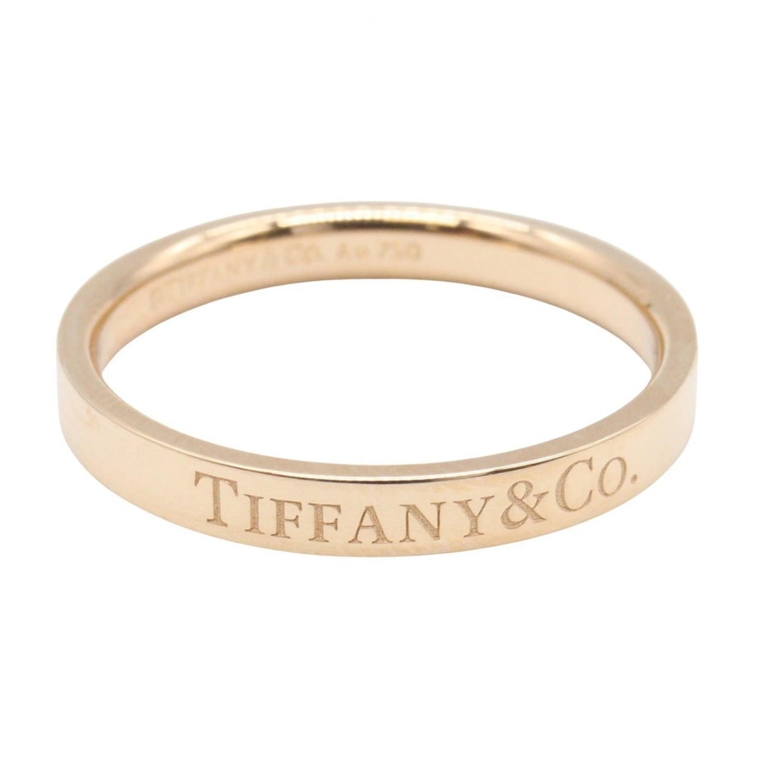 TIFFANY?CO FLAT BAND RING 18KPG - 2