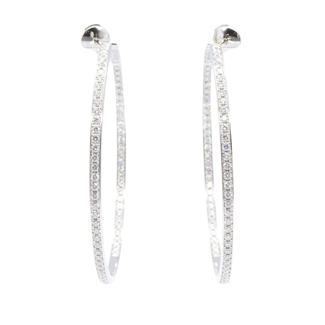 CARTIER HOOP DIAMOND PIERCED EARRINGS (1 of 4)
