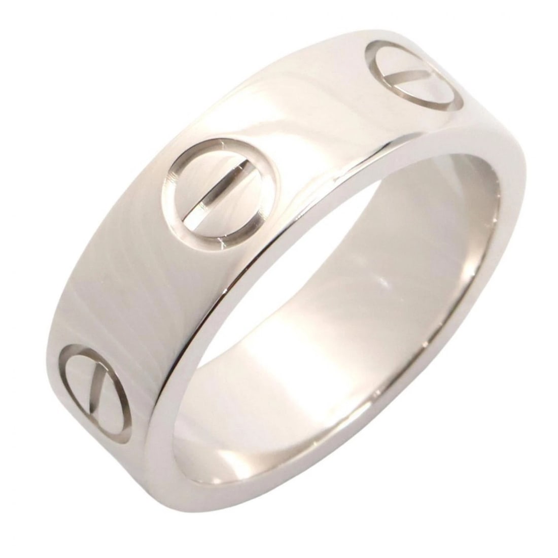 CARTIER LOVE RING 18KWG WHITE GOLD: CARTIER Love Ring 18KWG White Gold Brand: CARTIER Type/Style: Ring Material: K18WG?White Gold?, Color: Silver Size: US Size 4.25 Accessories: None Accessories Notice: When purchasing pre-owned goods,