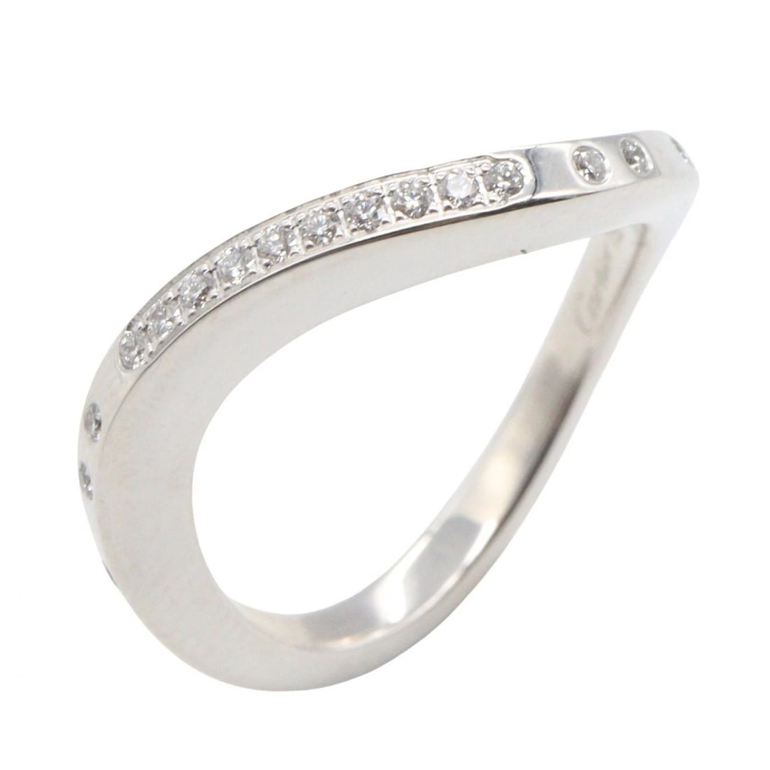 CARTIER PARIS NOUVELLE VAGUE DIAMOND RING: CARTIER Paris Nouvelle Vague Diamond Ring Brand: CARTIER Type/Style: Ring Material: K18WG?White Gold?, Color: Silver Size: US Size 4.5 Accessories: None Accessories Notice: When purchasing pre-owned