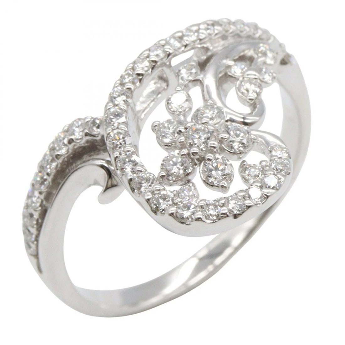 JEWELRY DIAMOND RING 18KWG WHITE GOLD: JEWELRY Diamond Ring 18KWG White Gold Brand: JEWELRY Type/Style: Ring Material: K18WG?White Gold?, Color: Silver Size: US Size 8.5 Accessories: None Accessories Notice: When purchasing pre