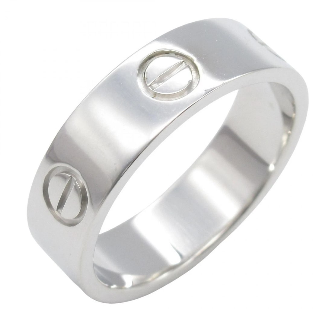 CARTIER LOVE RING 18KWG WHITE GOLD: CARTIER Love Ring 18KWG White Gold Brand: CARTIER Type/Style: Ring Material: K18WG?White Gold?, Color: Silver Size: US size 8.5 Accessories: None Accessories Notice: When purchasing pre-ow