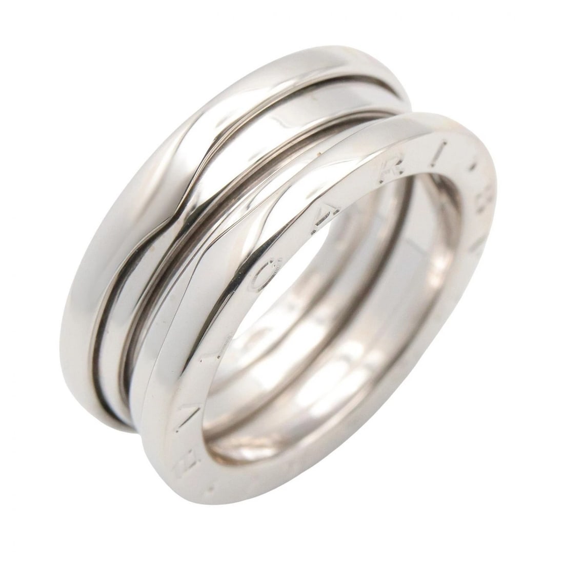 BVLGARI B-ZERO1 RING 3 BANDS RING: BVLGARI B-zero1 ring 3 bands Ring Brand: BVLGARI Type/Style: Ring Material: K18WG?White Gold?, Color: Silver Size: US Size 5.75 Accessories: None Accessories Notice: When purchasing pre-ow