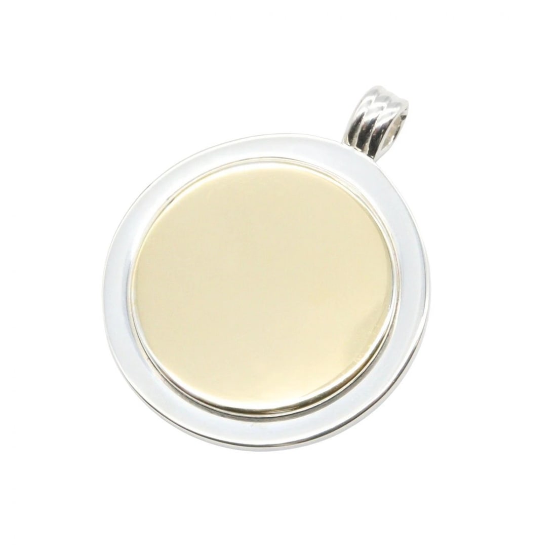 TIFFANY?CO T&C PENDANT TOP: TIFFANY?CO T&C Pendant Top Brand: TIFFANY?CO Type/Style: Pendant top Material: K18 (Yellow Gold), Color: Gold Size: Size 28mm x 24mm(1.1" x 0.9") Accessories: None Accessories Notice: When