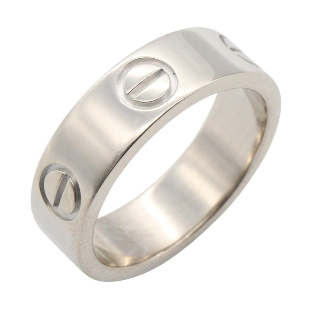 CARTIER LOVE RING 18KWG WHITE GOLD: CARTIER Love Ring 18KWG White Gold Brand: CARTIER Type/Style: Ring Material: K18WG?White Gold?, Color: Silver Size: US size 6.5 Accessories: None Accessories Notice: When purchasing pre-owned goods,