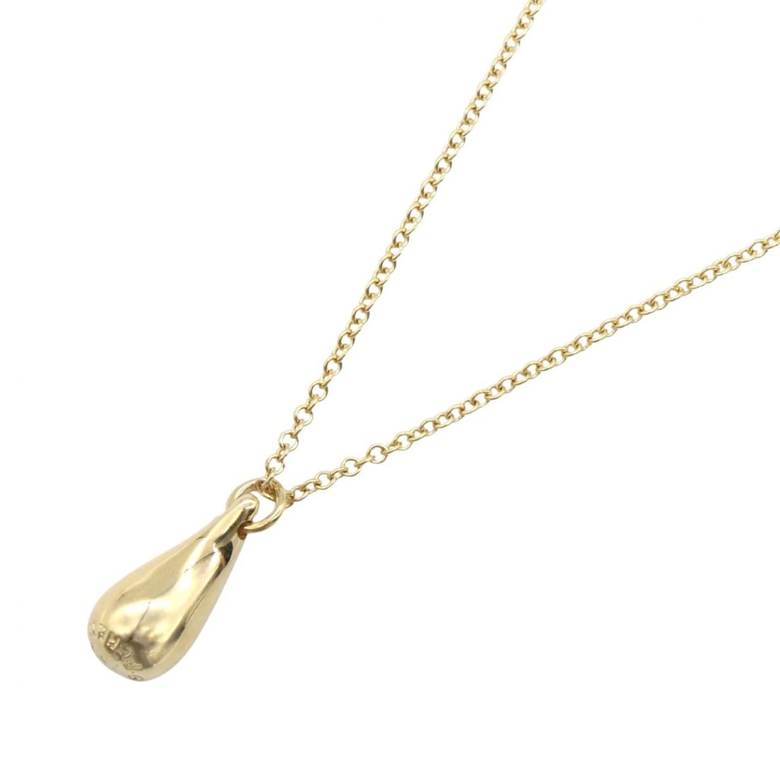 TIFFANY?CO TEARDROP NECKLACE PENDANT: TIFFANY?CO Teardrop Necklace Pendant Brand: TIFFANY?CO Type/Style: Necklace Material: K18 (Yellow Gold), Color: Gold Size: Size Neck rotation?41cm(16.1") Motif W?5mm x H?12mm(0.2" x 0.5")