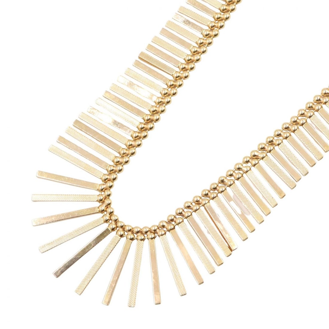 UNOAERRE FRINGE NECKLACE PENDANT: UNOAERRE Fringe Necklace Pendant Brand: UNOAERRE Type/Style: Necklace Material: K18 (Yellow Gold), Color: Gold Size: Size Neck rotation?42.5cm(16.7") Accessories: None Accessories Notice: When