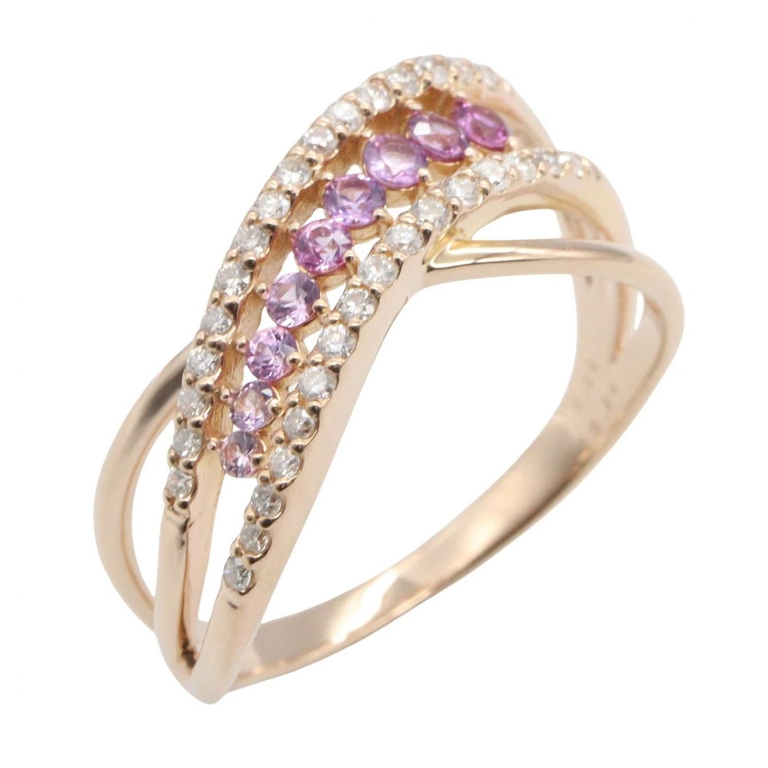 JEWELRY PINK SAPPHIRE DDIAMOND RING (1 of 4)