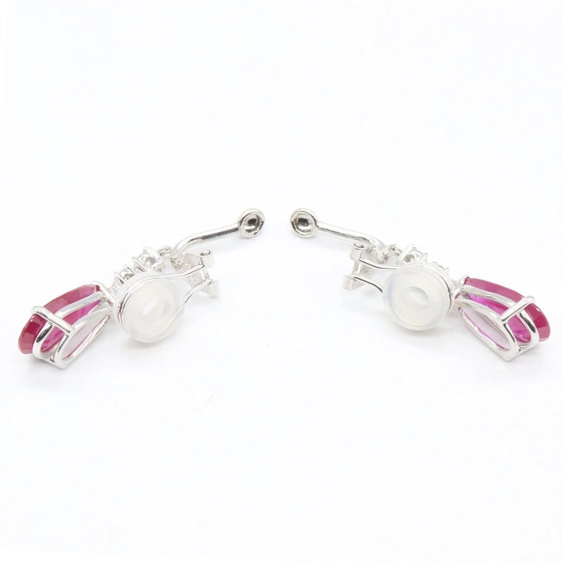 JEWELRY RUBY DIAMOND EARRINGS - 2