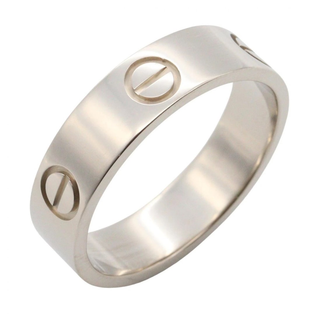 CARTIER LOVE RING 18KWG WHITE GOLD: CARTIER Love Ring 18KWG White Gold Brand: CARTIER Type/Style: Ring Material: K18WG?White Gold?, Color: Silver Size: 7.5 US Accessories: None Accessories Notice: When purchasing pre-owned goods,