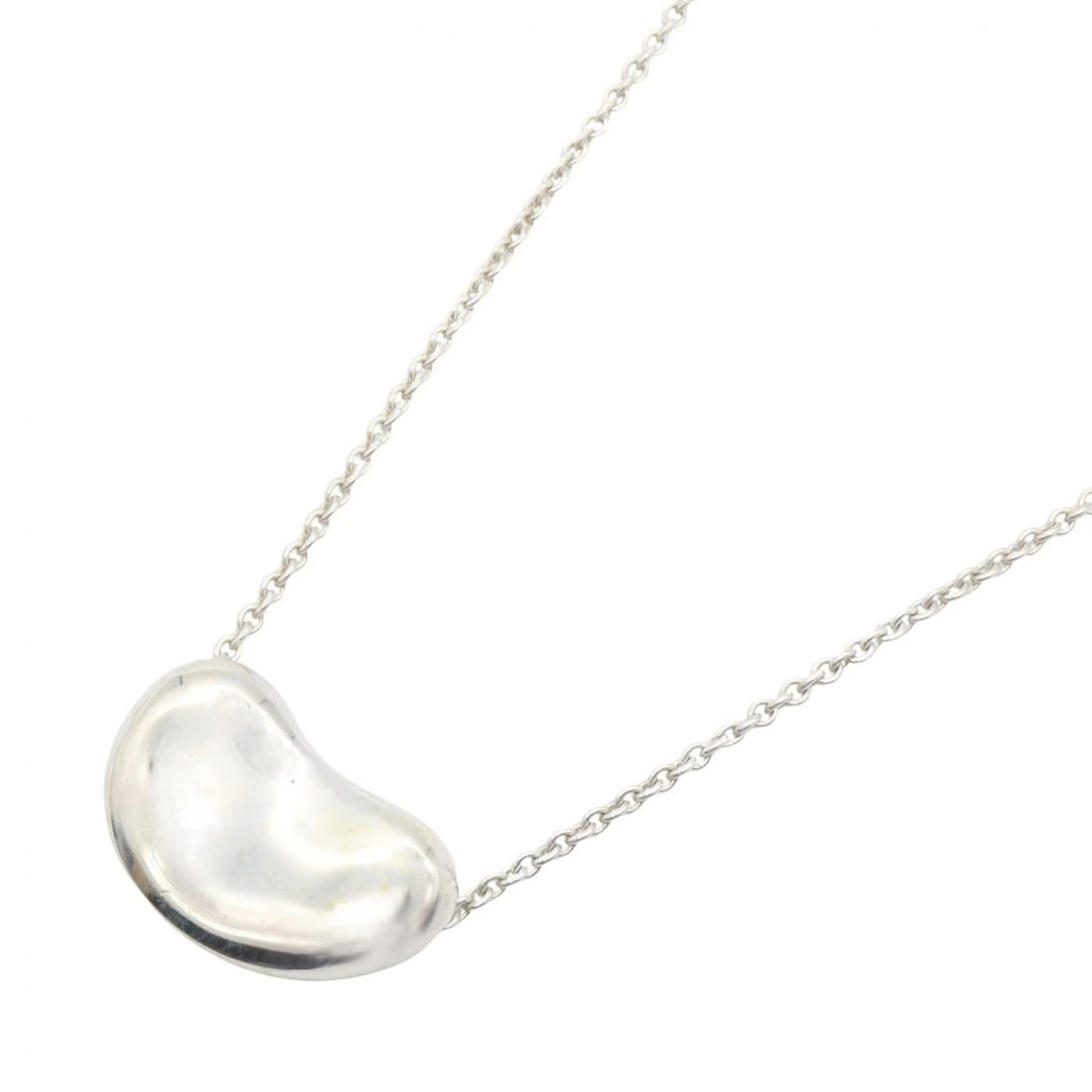 TIFFANY?CO BEAN NECKLACE PENDANT: TIFFANY?CO Bean Necklace Pendant Brand: TIFFANY?CO Type/Style: Necklace Material: Silver925, Color: Silver Size: Size Neck rotation?37.5cm(14.8") Motif W?20mm x H?13mm(0.8" x 0.5") Accessories: None