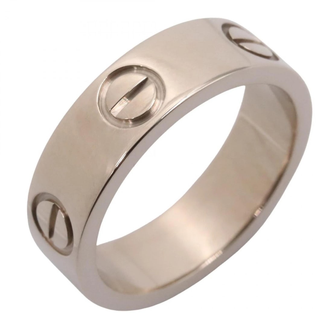 CARTIER LOVE RING 18KWG WHITE GOLD: CARTIER Love Ring 18KWG White Gold Brand: CARTIER Type/Style: Ring Material: K18WG?White Gold?, Color: Silver Size: US size 4.5 Accessories: None Accessories Notice: When purchasing pre-owned goods,