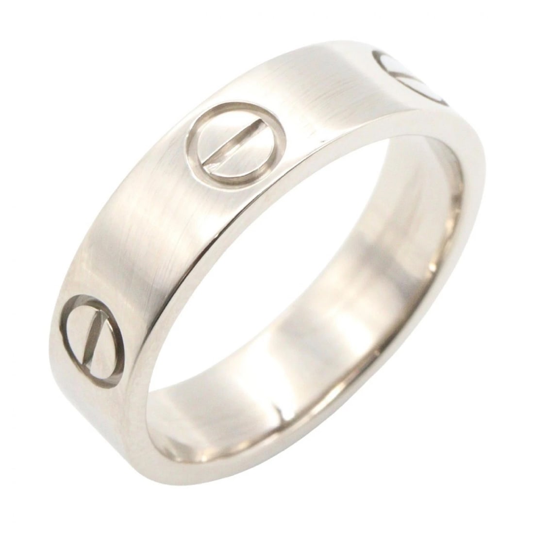 CARTIER LOVE RING 18KWG WHITE GOLD: CARTIER Love Ring 18KWG White Gold Brand: CARTIER Type/Style: Ring Material: K18WG?White Gold?, Color: Silver Size: Us size 7.25 Accessories: None Accessories Notice: When purchasing pre-owned goods,