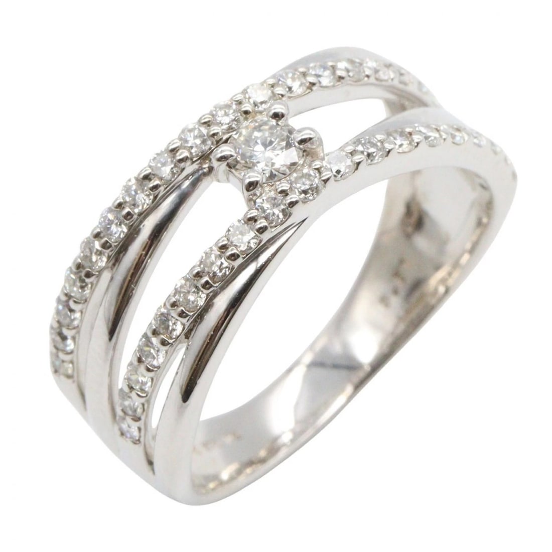 JEWELRY DIAMOND RING 18KWG: JEWELRY Diamond Ring 18KWG Brand: JEWELRY Type/Style: Ring Material: K18WG?White Gold?, Color: Silver Size: US size 6 Accessories: None Accessories Notice: When purchasing pre-owned goods, please
