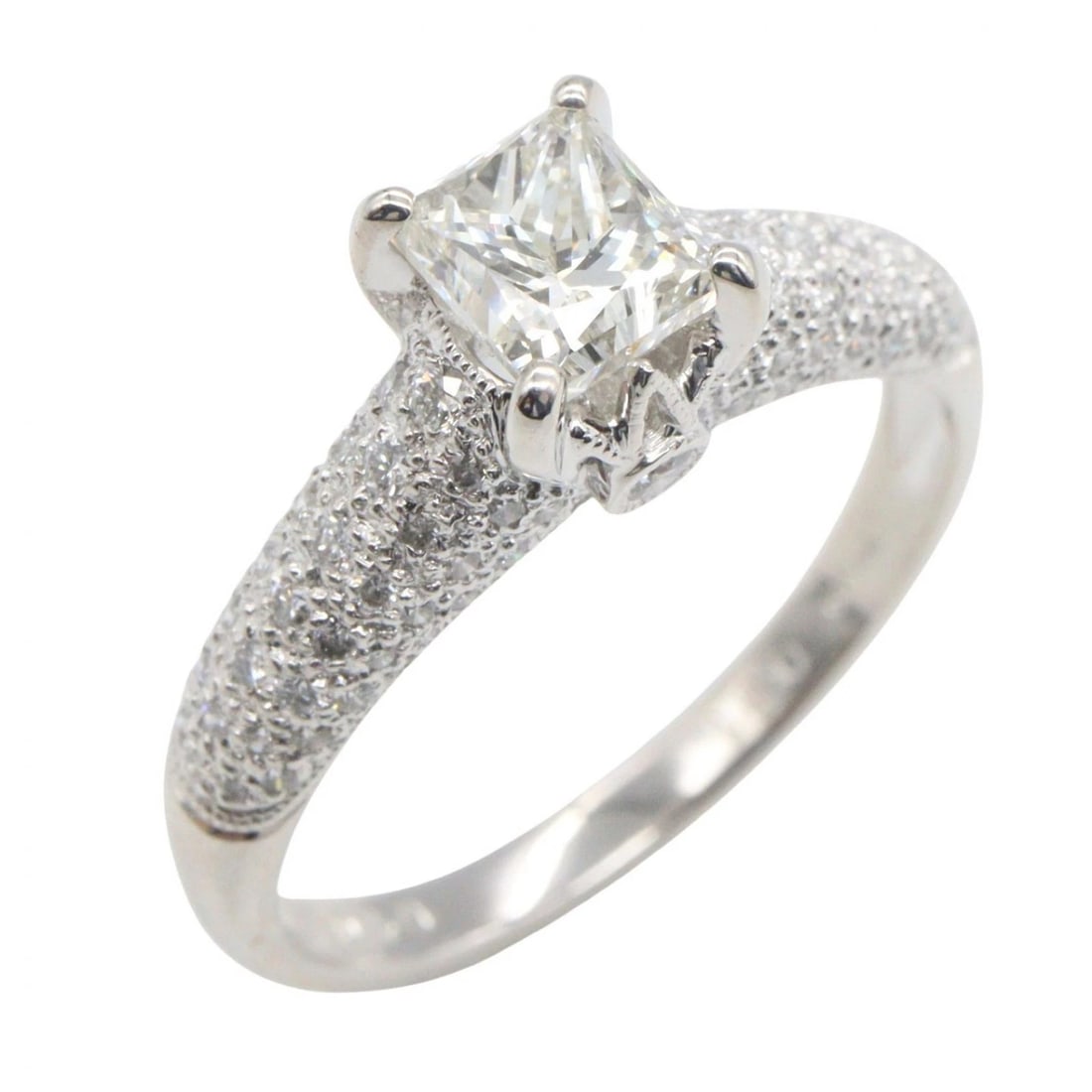 JEWELRY DIAMOND RING 18KWG WHITE GOLD: JEWELRY Diamond Ring 18KWG White Gold Brand: JEWELRY Type/Style: Ring Material: K18WG?White Gold?, Color: Silver Size: US size 6.5 Accessories: None Accessories Notice: When purchasing pre-owned