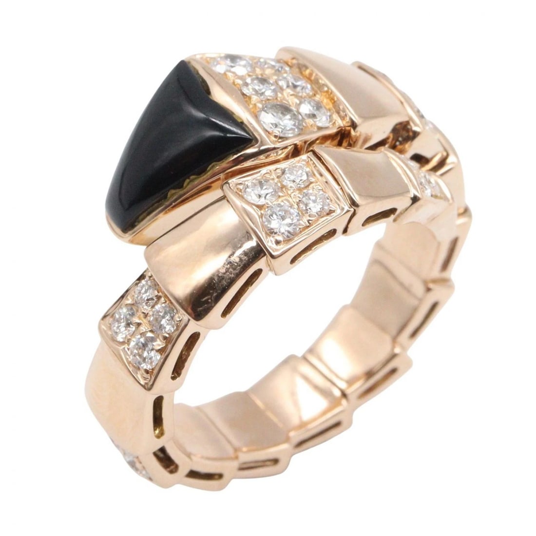 BVLGARI SERPENTI ONYX DIAMOND RING (1 of 2)