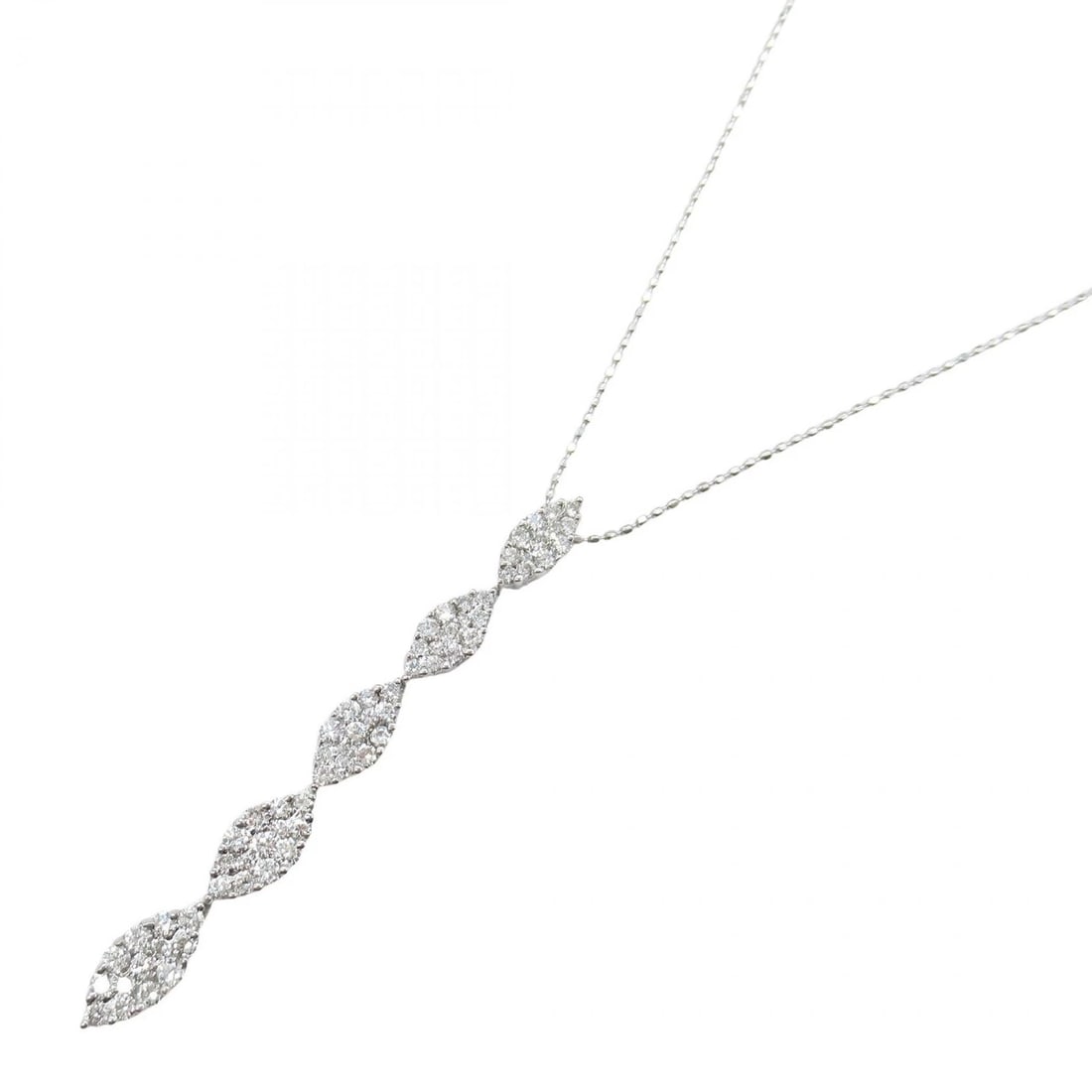 JEWELRY DIAMOND NECKLACE PENDANT: JEWELRY Diamond Necklace Pendant Brand: JEWELRY Type/Style: Necklace Material: K18WG?White Gold?, Color: Silver Size: Size Neck rotation?36/40cm(14.2") Motif W?5mm x H?50mm(0.2" x 2.0") Accessorie