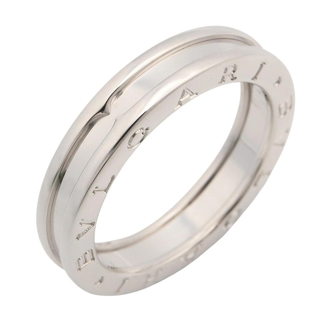 BVLGARI B-ZERO1 RING 1 BAND 18KWG WHITE GOLD: BVLGARI B-zero1 Ring 1 Band 18KWG White Gold Brand: BVLGARI Type/Style: Ring Material: K18WG?White Gold?, Color: Silver Size: US size 9 Accessories: None Accessories Notice: When purchasin