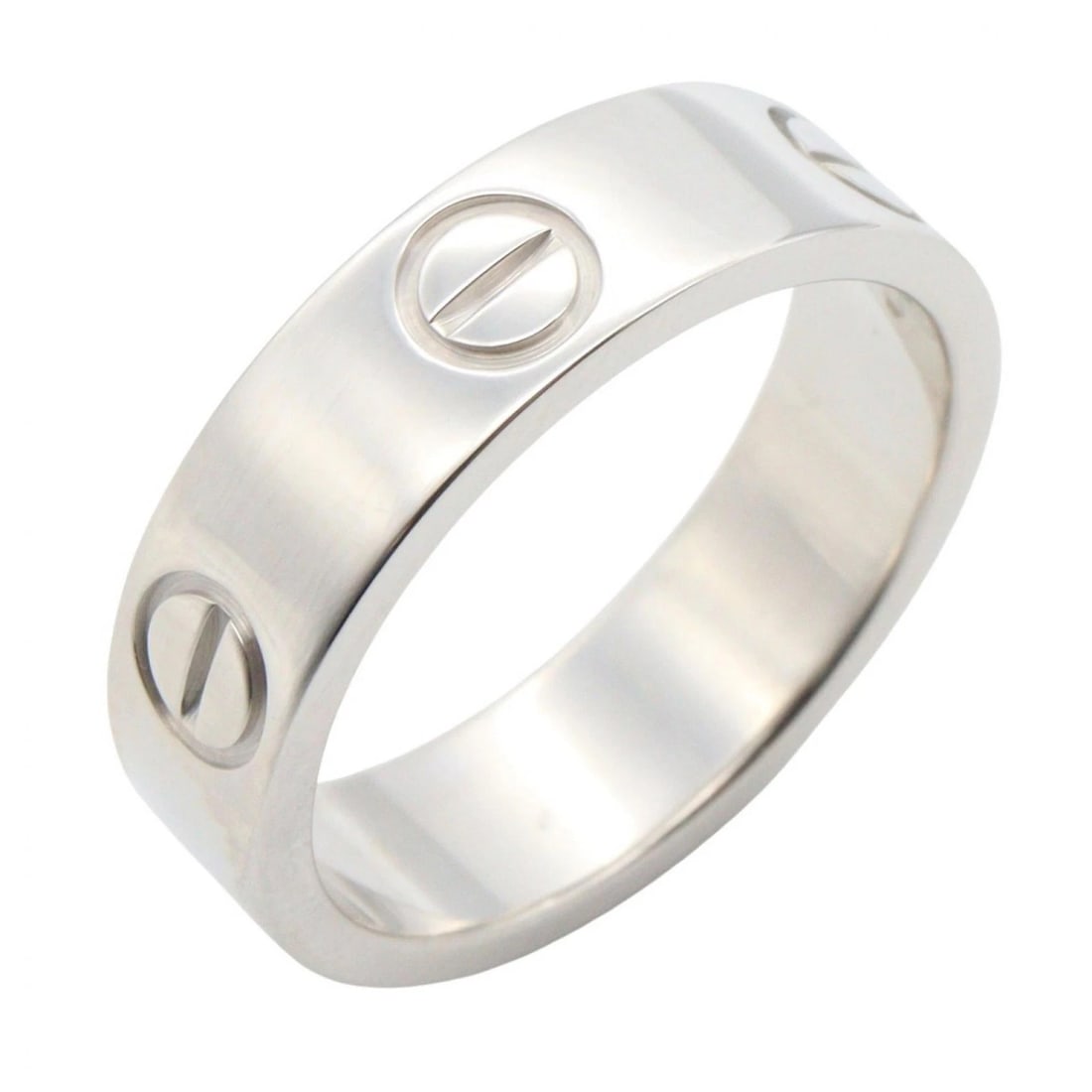 CARTIER LOVE RING 18KWG WHITE GOLD: CARTIER Love Ring 18KWG White Gold Brand: CARTIER Type/Style: Ring Material: K18WG?White Gold?, Color: Silver Size: US size 6.5 Accessories: None Accessories Notice: When purchasing pre-owned goods,