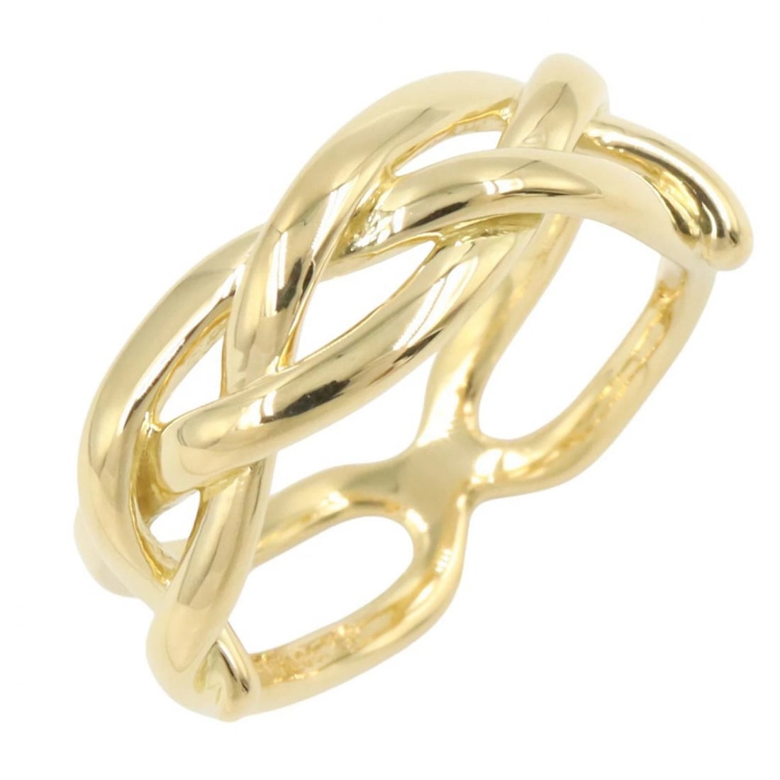 TIFFANY?CO KNOT RING 18KYG: TIFFANY?CO Knot Ring 18KYG Brand: TIFFANY?CO Type/Style: Ring Material: K18 (Yellow Gold), Color: Gold Size: US size 5.25 Accessories: None Accessories Notice: When purchasing pre-owned go