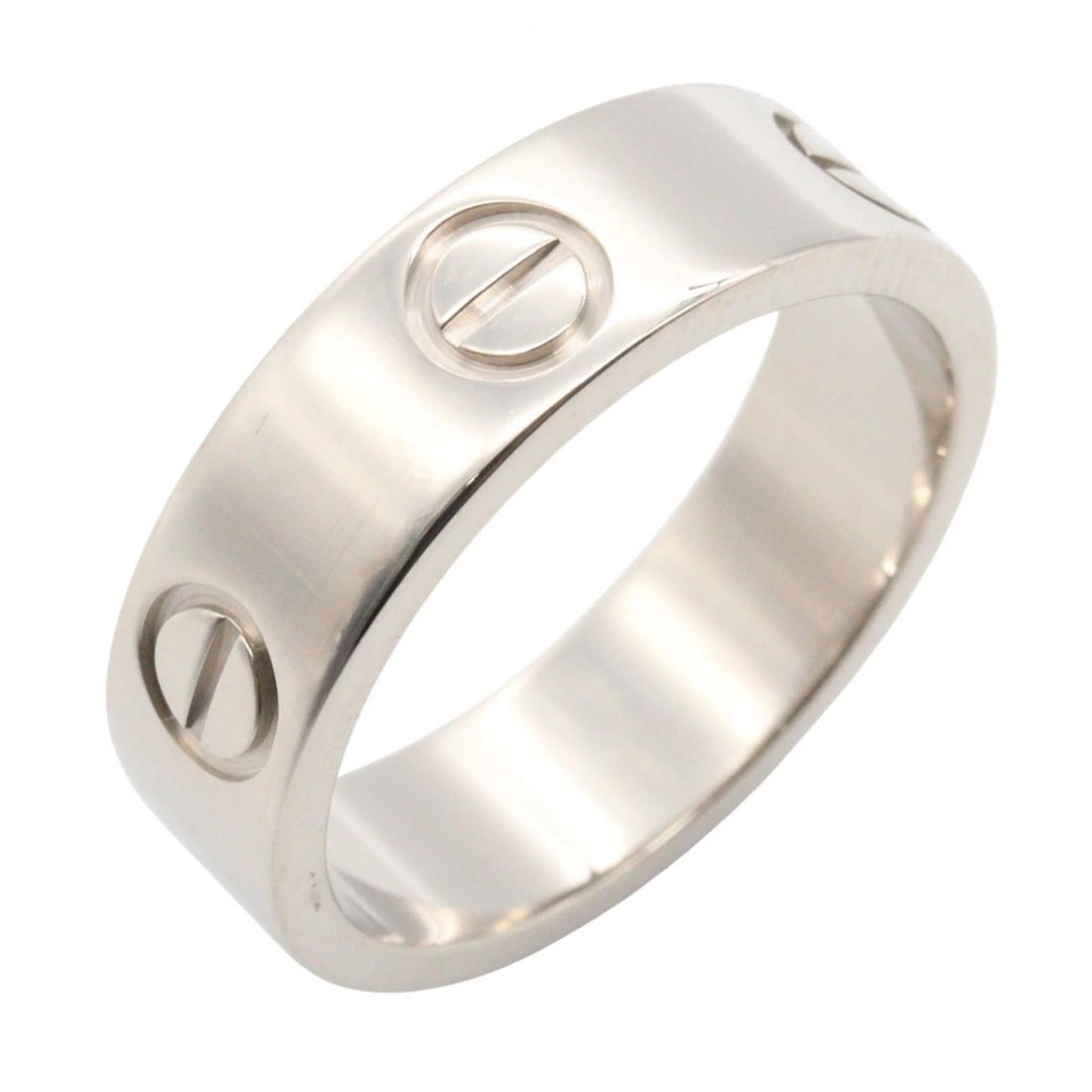 CARTIER LOVE RING 18KWG WHITE GOLD: CARTIER Love Ring 18KWG White Gold Brand: CARTIER Type/Style: Ring Material: K18WG?White Gold?, Color: Silver Size: US size 5.5 Accessories: None Accessories Notice: When purchasing pre-ow
