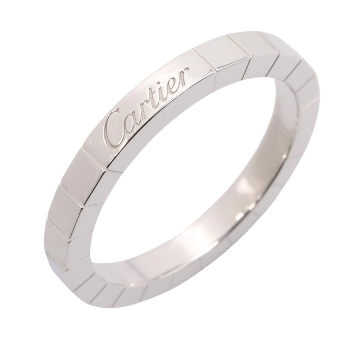 CARTIER LANIERE RING 18KWG WHITE GOLD: CARTIER Laniere Ring 18KWG White Gold Brand: CARTIER Type/Style: Ring Material: K18WG?White Gold?, Color: Silver Size: US size 9 Accessories: None Accessories Notice: When purchasing pre-owned goods,