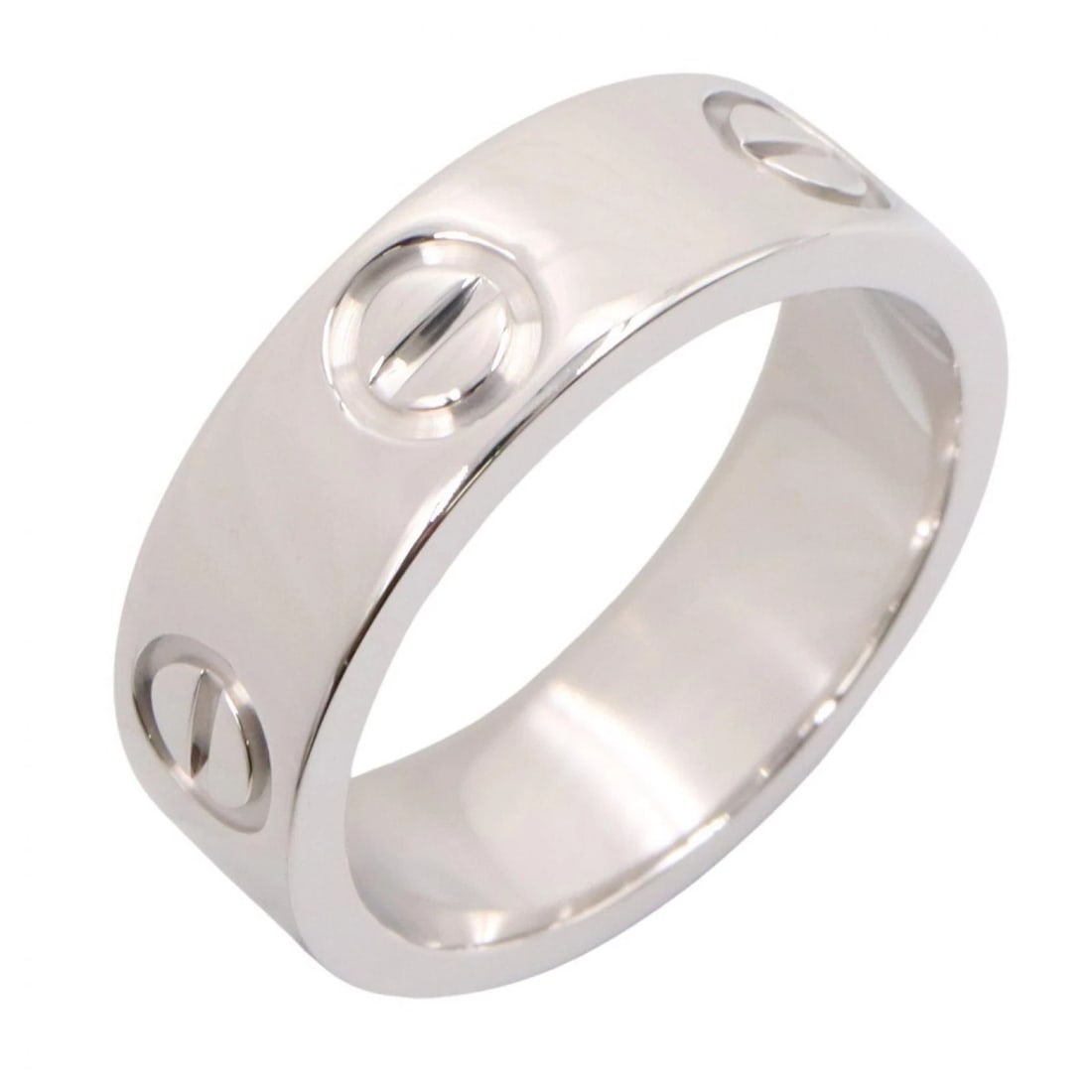 CARTIER LOVE RING 18KWG WHITE GOLD: CARTIER Love Ring 18KWG White Gold Brand: CARTIER Type/Style: Ring Material: K18WG?White Gold?, Color: Silver Size: US size 4.25 Accessories: None Accessories Notice: When purchasing pre-o