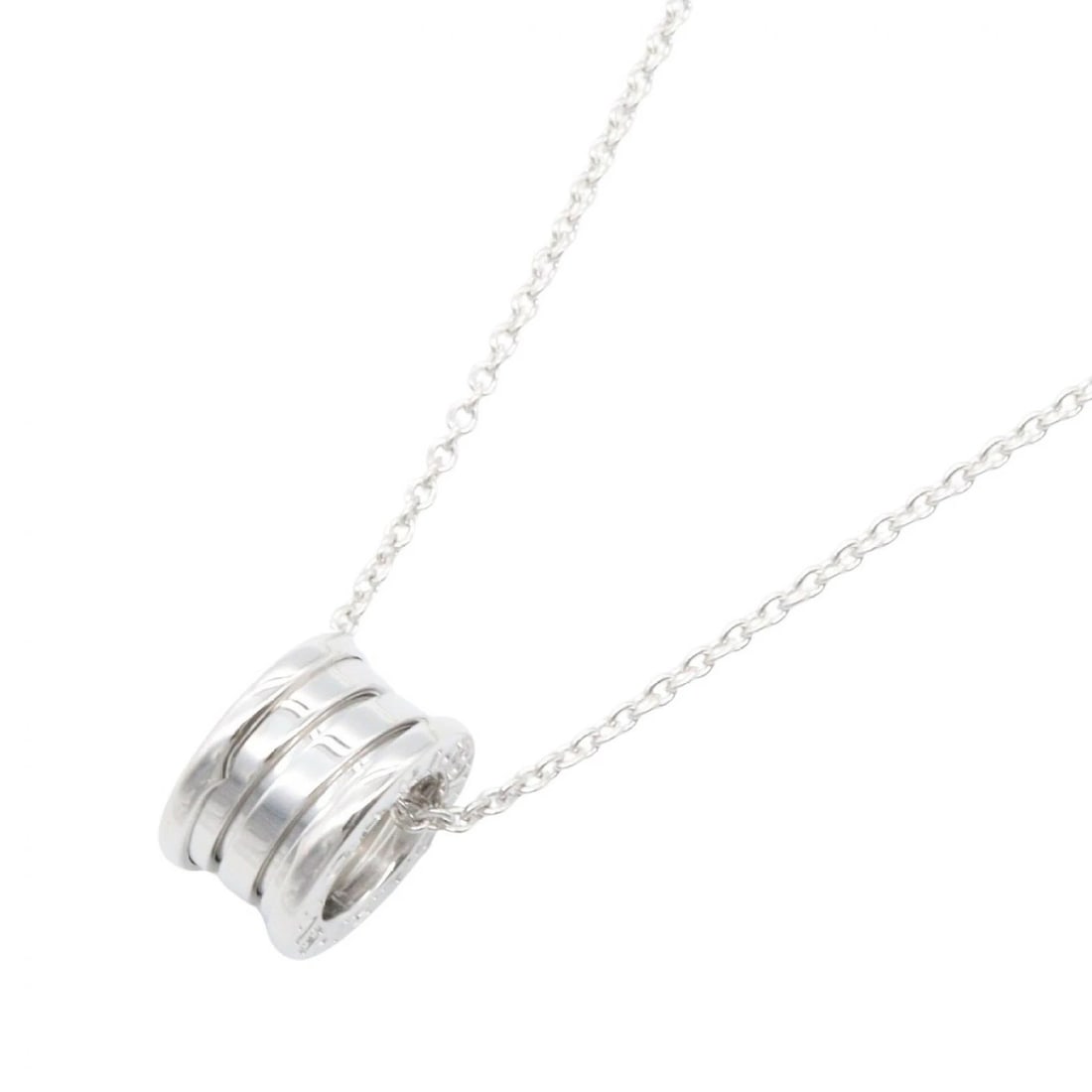 BVLGARI B-ZERO1 NECKLACE PENDANT 18KWG: BVLGARI B-zero1 Necklace Pendant 18KWG Brand: BVLGARI Type/Style: Necklace Material: K18WG?White Gold?, Color: Silver Size: Size Neck rotation?41cm(16.1") Motif W?9mm x H?15mm(0.4" x 0.6") Accesso