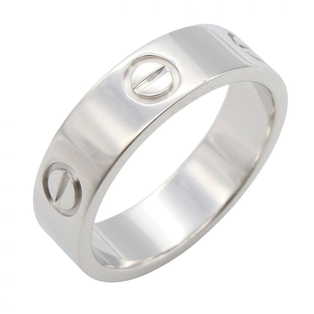 CARTIER LOVE RING 18KWG WHITE GOLD: CARTIER Love Ring 18KWG White Gold Brand: CARTIER Type/Style: Ring Material: K18WG?White Gold?, Color: Silver Size: US size 7 Accessories: None Accessories Notice: When purchasing pre-owned goods,