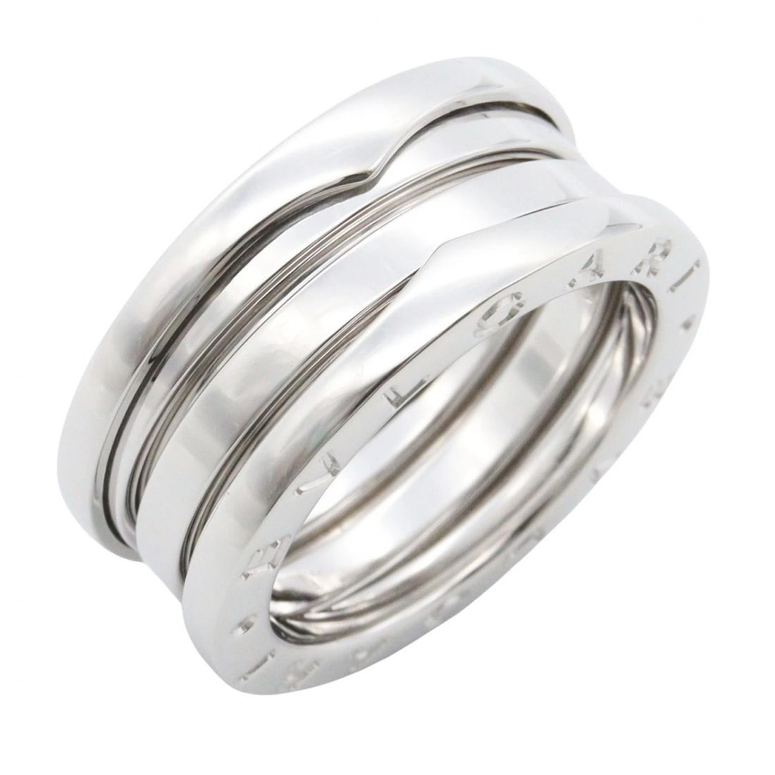 BVLGARI B-ZERO1 RING 3 BANDS 18KWG: BVLGARI B-zero1 Ring 3 bands 18KWG Brand: BVLGARI Type/Style: Ring Material: K18WG?White Gold?, Color: Silver Size: US size 5.5 Accessories: None Accessories Notice: When purchasing pre-owned goods,
