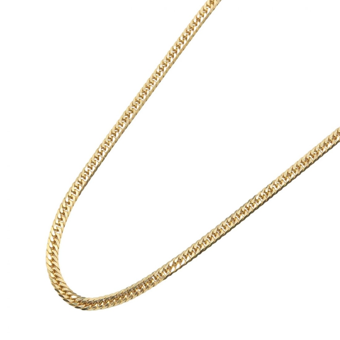 JEWELRY ?DOUBLE 6 SIDE FLAT LINK CHAIN NECKLACE: JEWELRY ?Double 6 Side Flat link Chain Necklace Brand: JEWELRY Type/Style: Necklace Material: K18 (Yellow Gold), Color: Gold Size: Size Neck rotation?51cm(20.1") Accessories: None Accessories Notice: