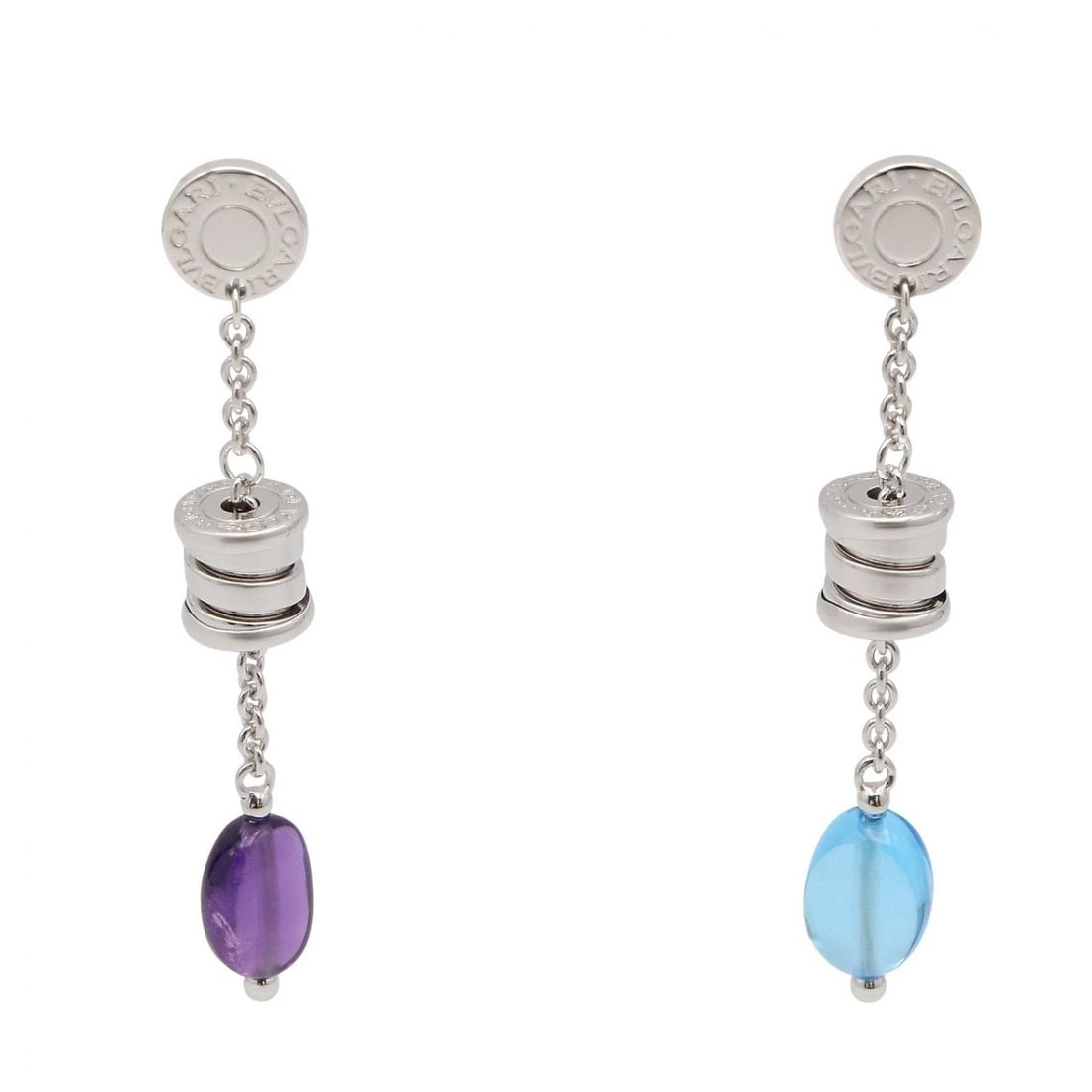 BVLGARI B-ZERO1 ELEMENT PIERCED EARRINGS: BVLGARI B-zero1 Element Pierced earrings Brand: BVLGARI Type/Style: Pierced earrings Material: K18WG?White Gold?, Color: Silver Size: Size 45mm x 7.3mm(1.8" x 0.3") Accessories: None Accessories