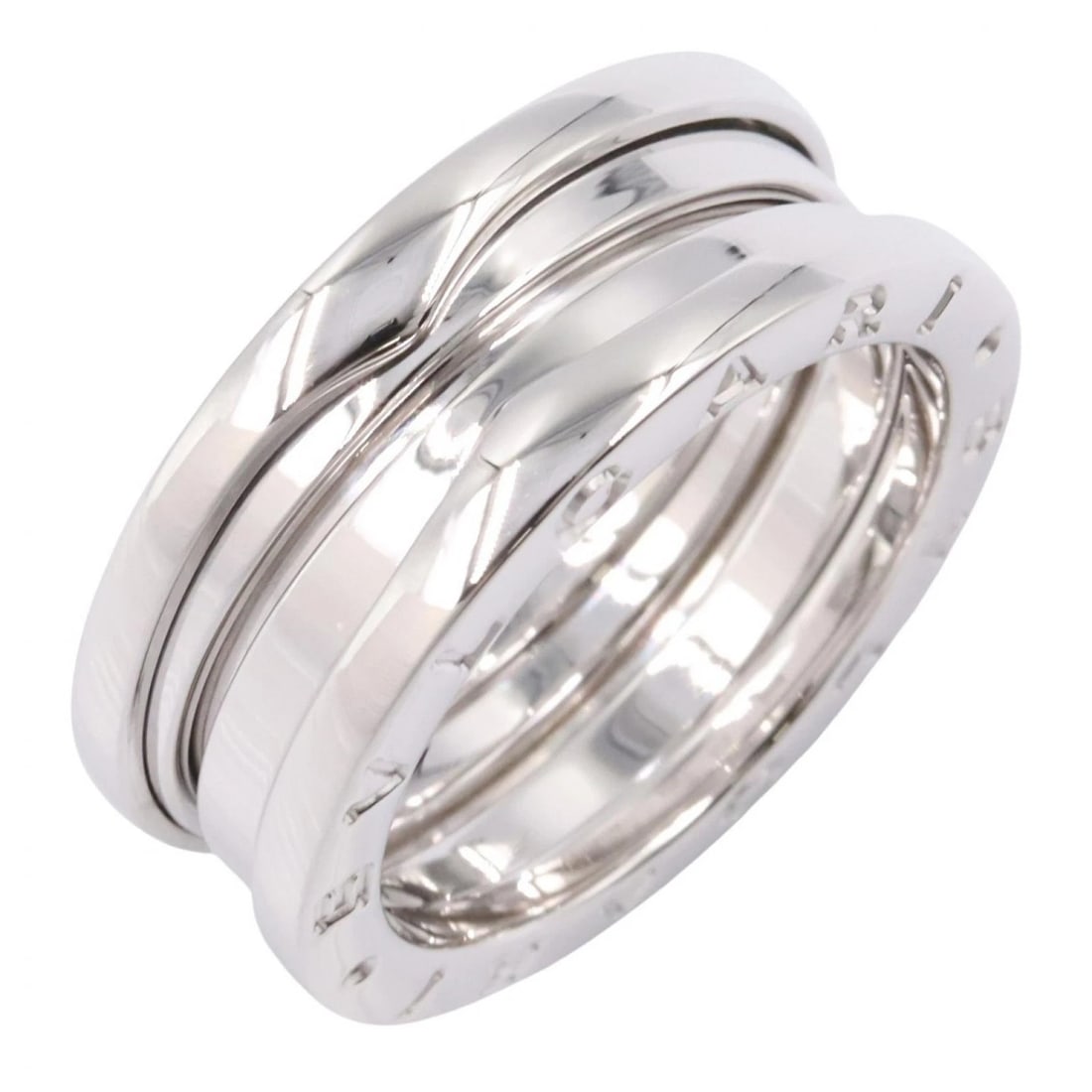 BVLGARI B-ZERO1 RING 3 BANDS 18KWG: BVLGARI B-zero1 ring 3 bands 18KWG Brand: BVLGARI Type/Style: Ring Material: K18WG?White Gold?, Color: Silver Size: US size 7 Accessories: None Accessories Notice: When purchasing pre-owned goods,