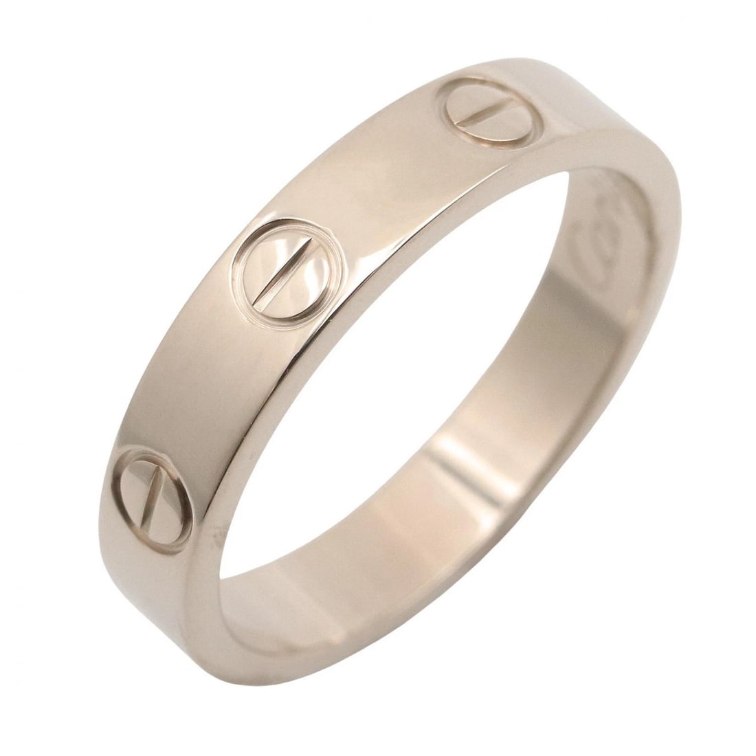 CARTIER MINI LOVE RING 18KWG WHITE GOLD: CARTIER Mini Love Ring 18KWG White Gold Brand: CARTIER Type/Style: Ring Material: K18WG?White Gold?, Color: Silver Size: US size 5 Accessories: None Accessories Notice: When purchasing pre