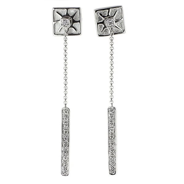 K18WG DIAMOND EARRING: K18WG diamond earring Brand: None Type/Style: piercing Material: K18WG, Main Stone Natural Color: WG Size: Length/Width/Diameter40.5 Accessories: None Accessories Notice: When purchasing pre-owned