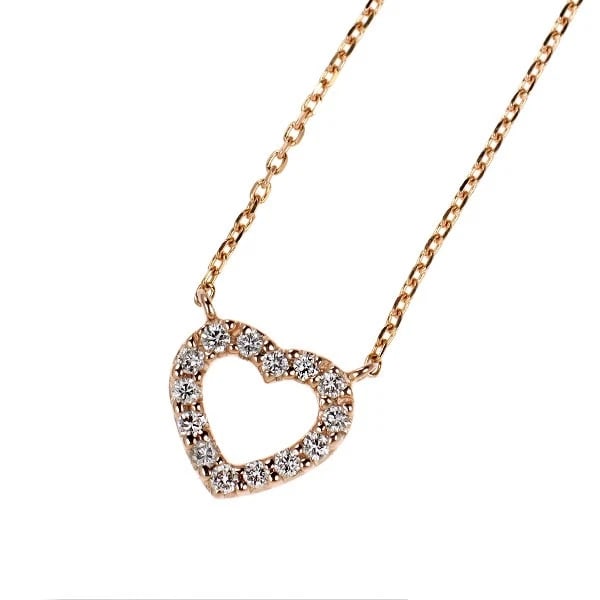 VENDOME AOYAMA K18PG DIAMOND PENDANT NECKLACE: Vendome Aoyama K18PG diamond pendant necklace Brand: Vendome Aoyama Type/Style: pendant necklace Material: K18PG, Main Stone Natural Color: PG Size: Chain Length 40.5cm Accessories: None Accessories