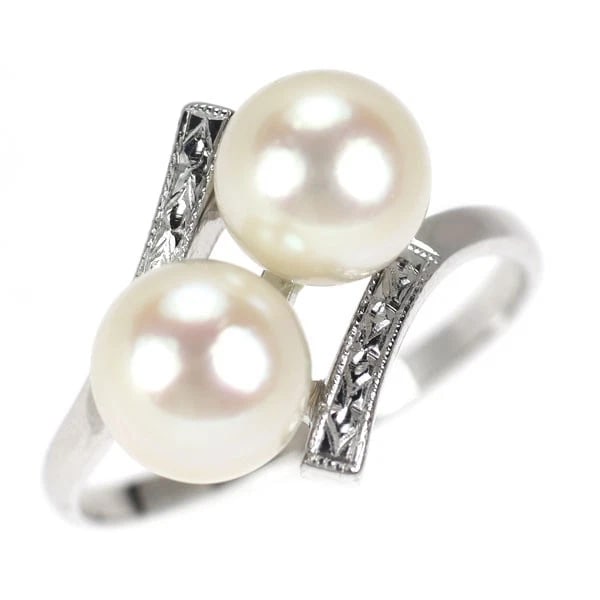 TASAKI PEARL K14WG AKOYA PEARL RING: Tasaki Pearl K14WG Akoya Pearl Ring Brand: Tasaki Pearl Type/Style: Ring Material: K18WG, Color: WG Size: 6 US Accessories: None Accessories Notice: When purchasing pre-owned goods, please refer to